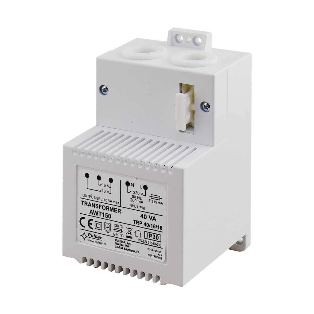 AWT150, мр. трансформатор с предпазител 40 VA/220V
