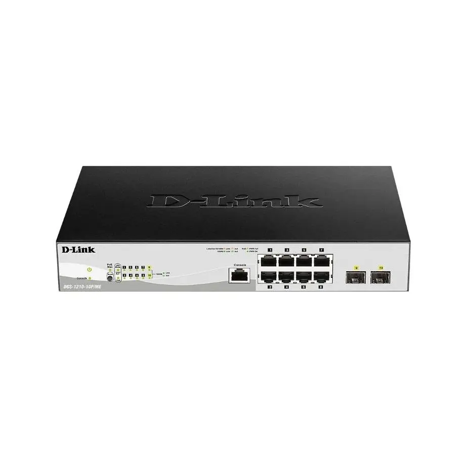 DGS-1210-10P, комут. D-Link 10-port 10/100/100 POE