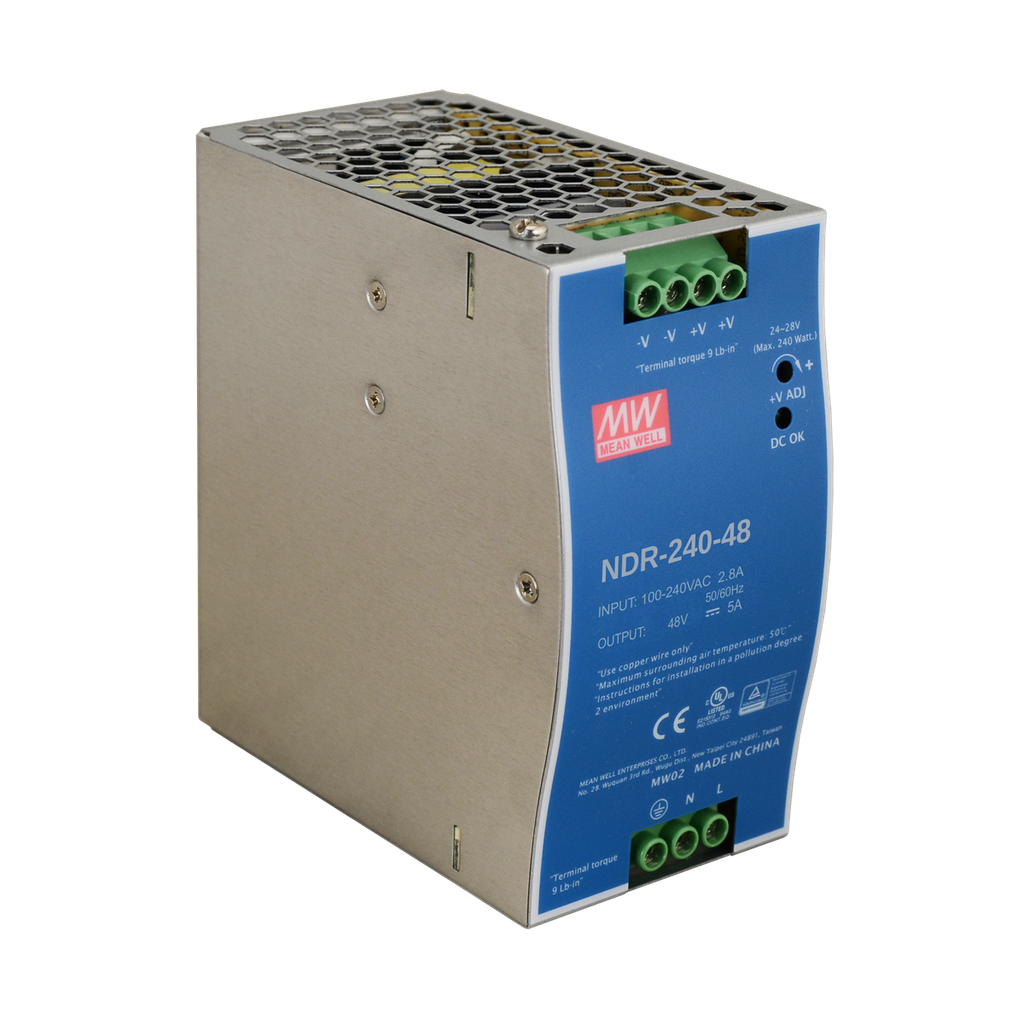 Захранващ блок за монтаж на DIN шина 48Vdc/5A/240W