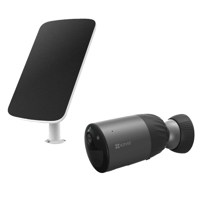 Комплект безжична корпусна IP камера Ден/Нощ  8MP и соларен панел