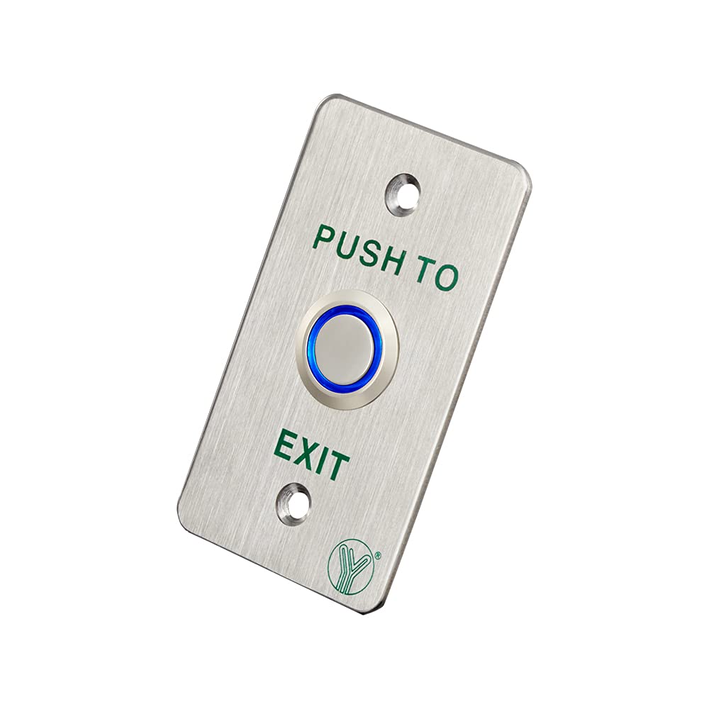 Бутон Exit - механичен, метален с LED