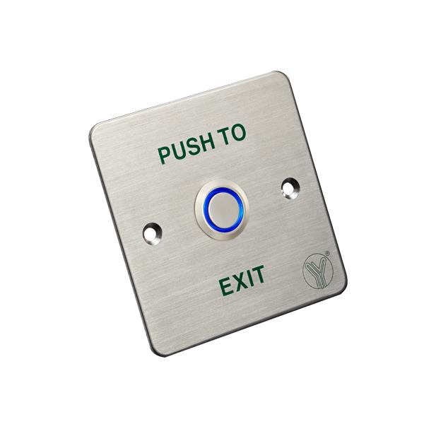 Бутон Exit - механичен, метален с LED