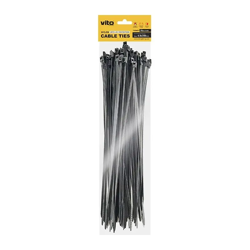 Кабелна връзка 4.8X350 mm. черна (пакет 100 бр.)