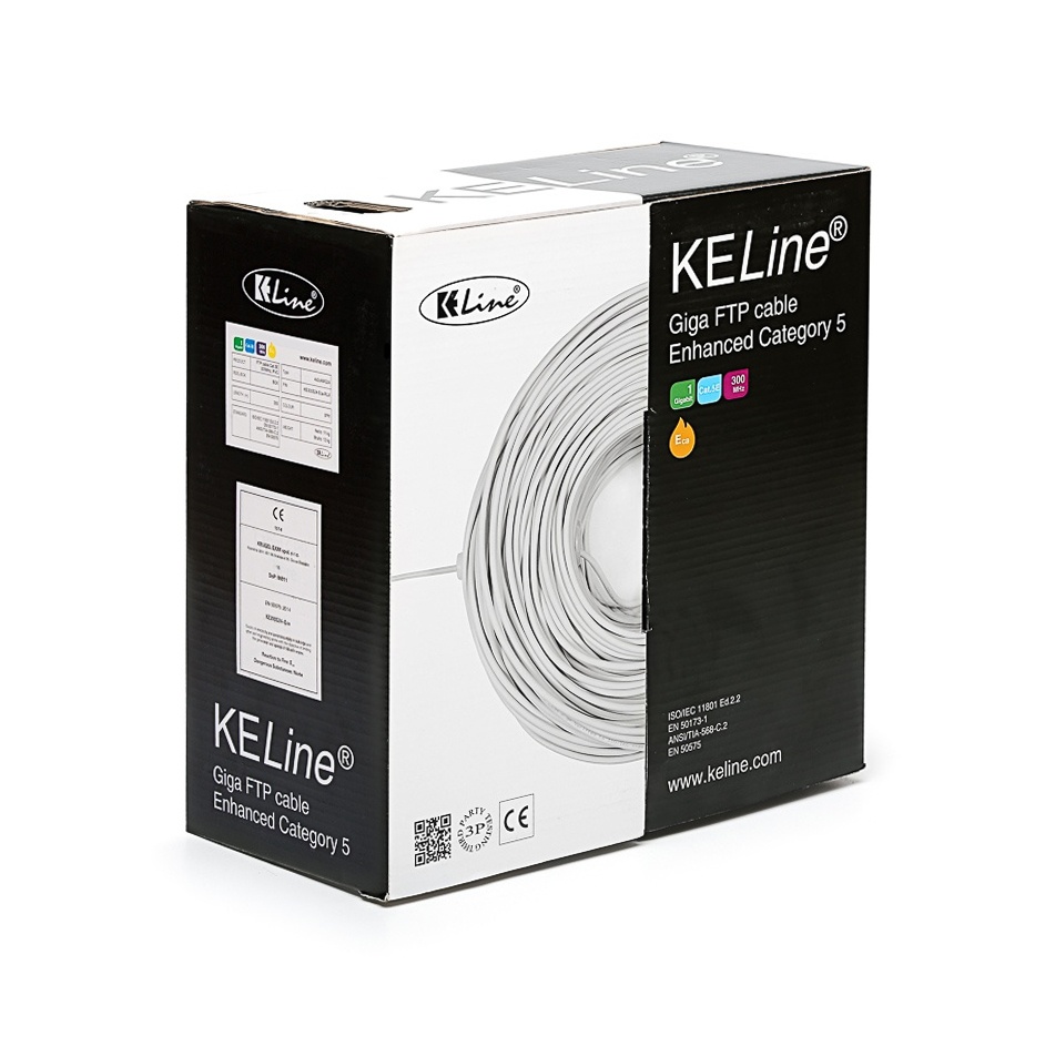 FTP (F/UTP) кабел 4x2xAWG24 Категория 5E 300 MHz Euroclass Eca PVC