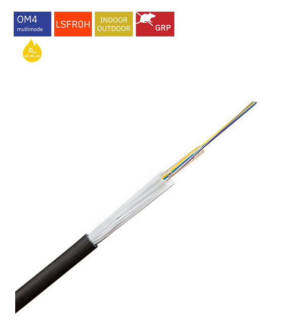 4 ОВ loose tube кабел Euroclass Dca OM4 50/125 μm