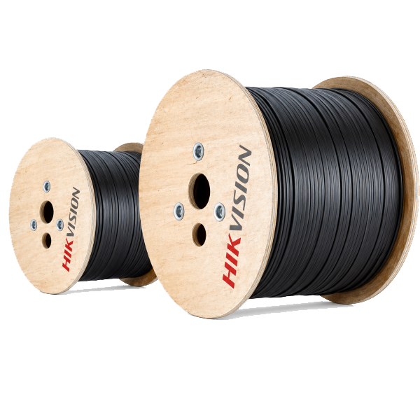 FTTH оптичен SM кабел GJXFH с носещо въже 1 mm 2 оптични влакна тип G.657A1