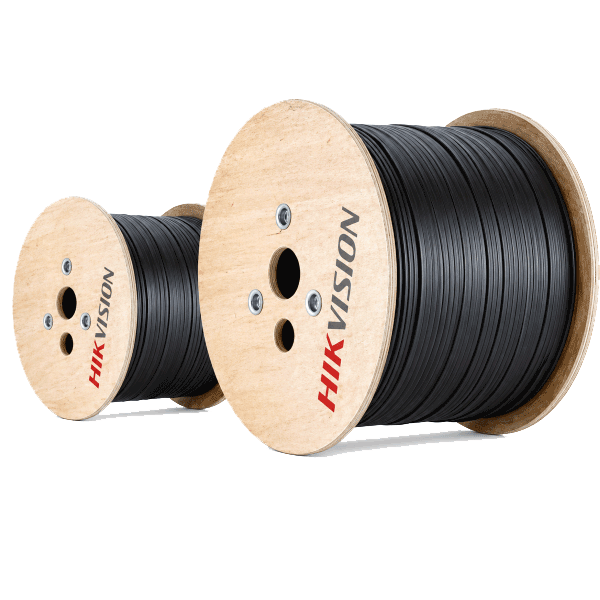 FTTH оптичен SM кабел GJXFH с носещо въже 1 mm, 1 оптично влакно тип G.657A1 
