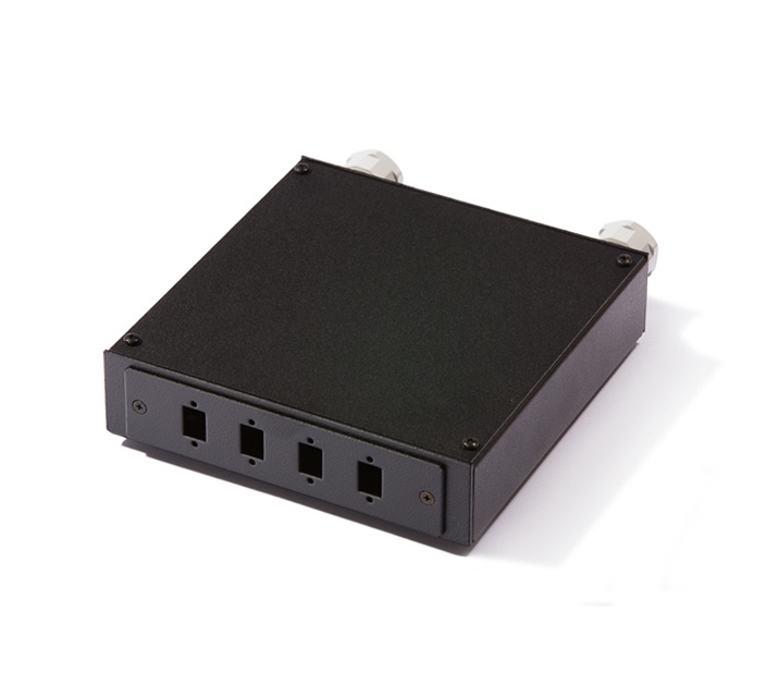Разпределителна кутия (Distribution box) за 4 x SC-SC, LC-LC Duplex или E2000-E2000 (LSH-LSH) адаптери