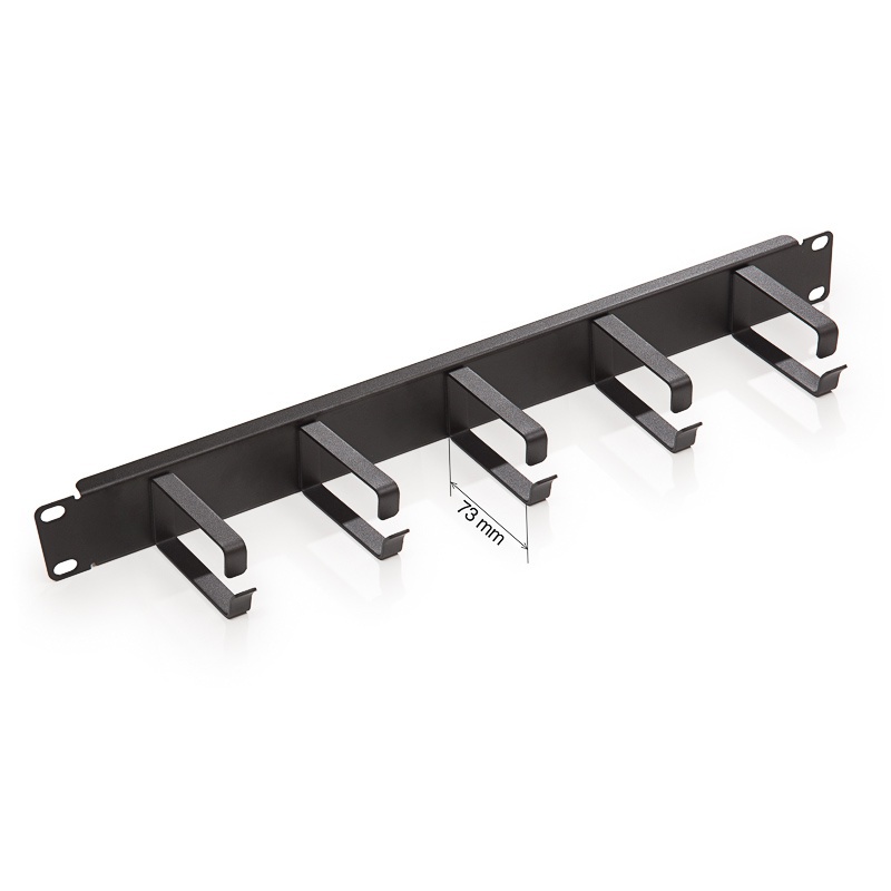 1U 19" Аранжиращ панел с метални скоби 73 mm