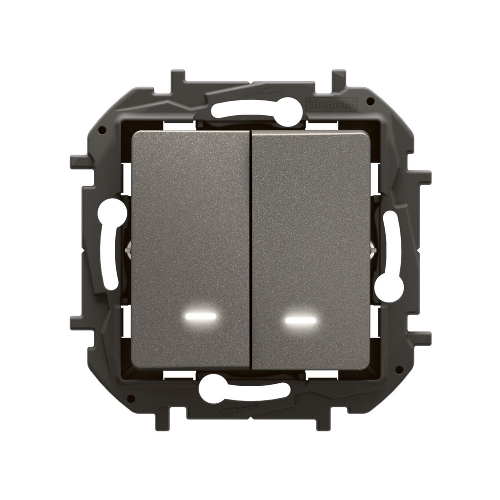 Сериен ключ с подсветка цвят Сив Niloe New Legrand