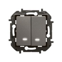 Сериен ключ с подсветка цвят Сив Niloe New Legrand