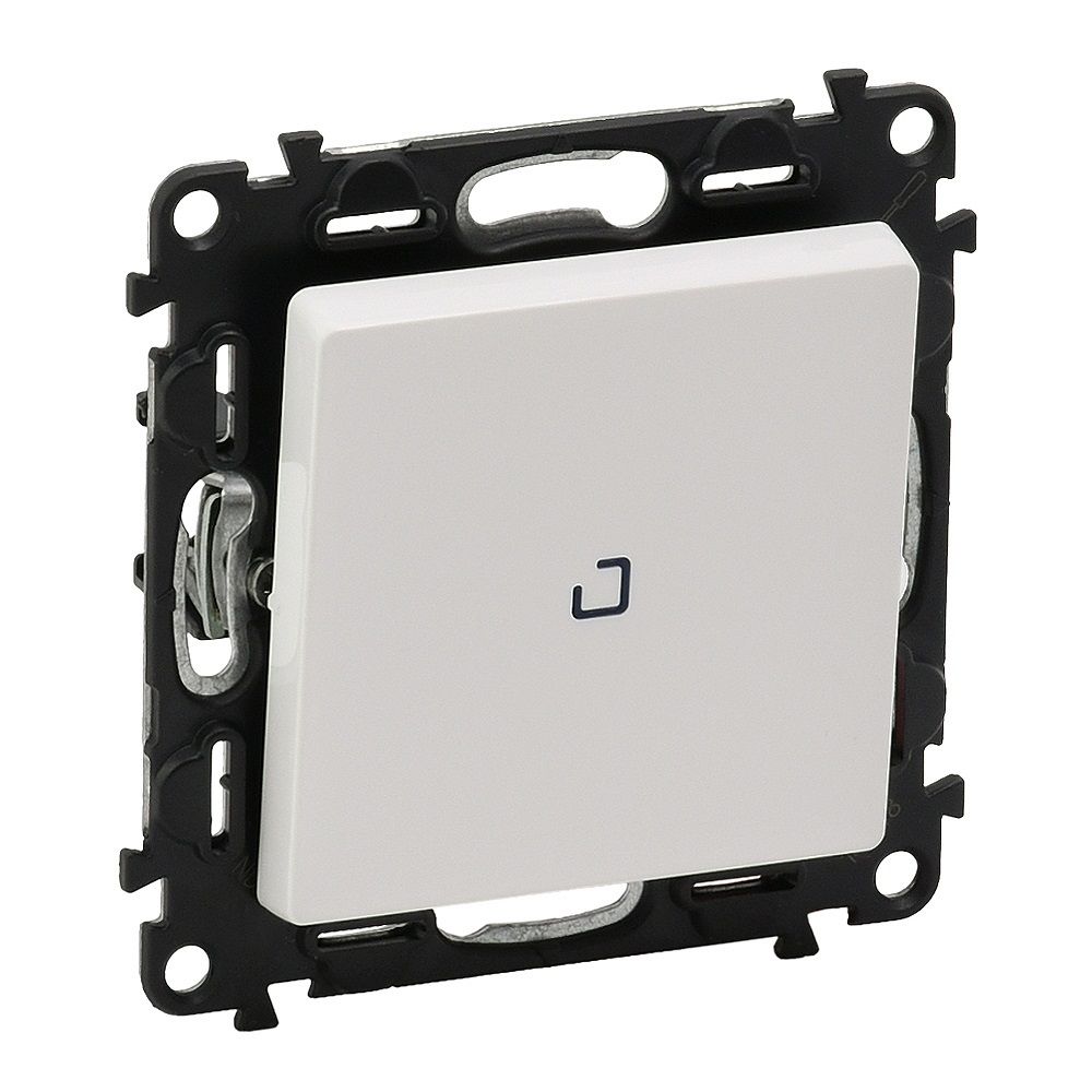 Кръстат ключ осветен цвят Valena Life - 10 AX 250 V~ бял