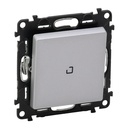 Девиаторен ключ с подсветка LED 0.15мА цвят алуминий Valena Life Legrand