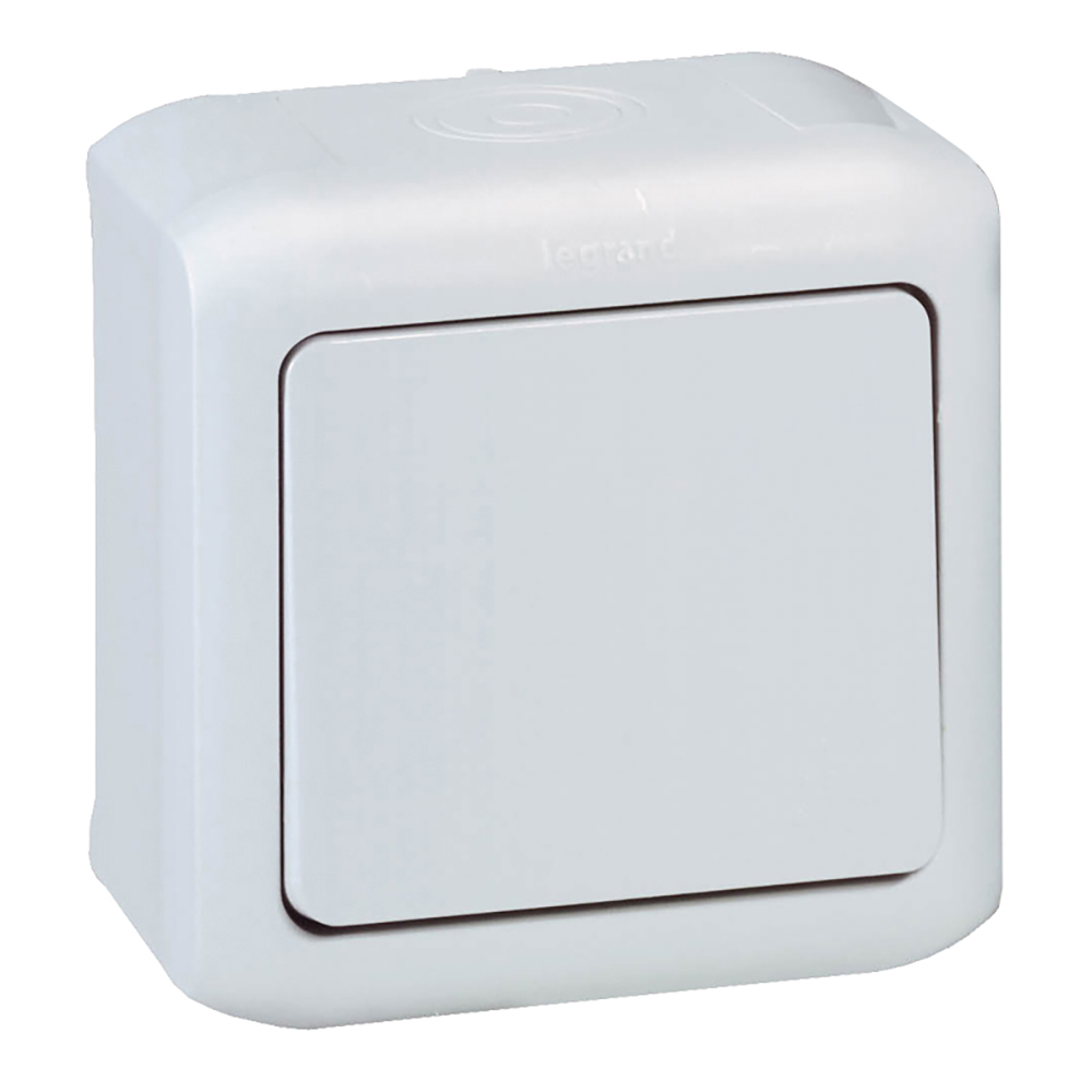 Еднополюсен ключ IP44 открит монтаж цвят Сив Forix Legrand