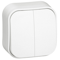 Сериен ключ IP21 открит монтаж цвят Бял Forix Legrand