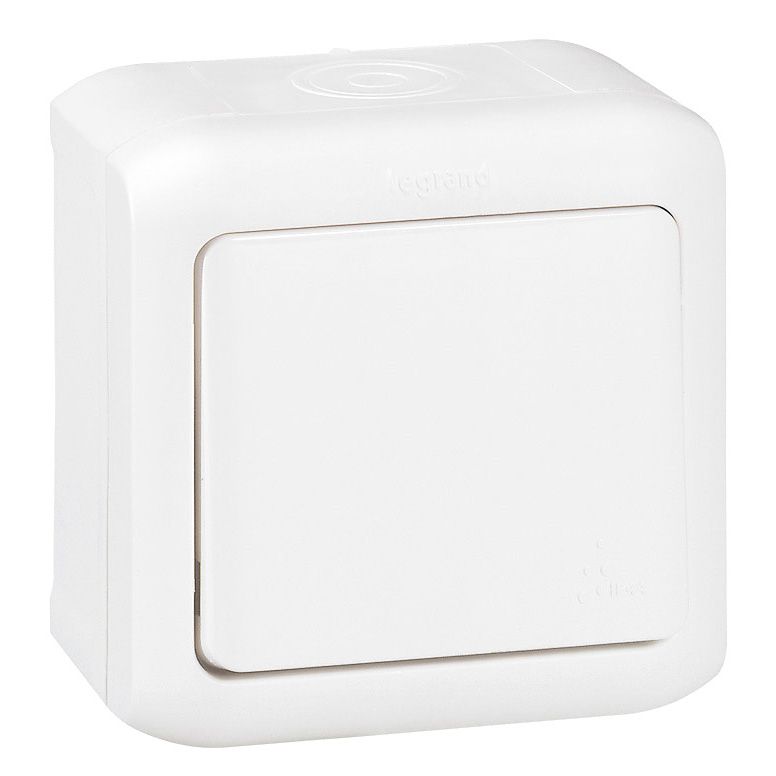 Еднополюсен ключ IP44 oткрит монтаж цвят Бял Forix Legrand
