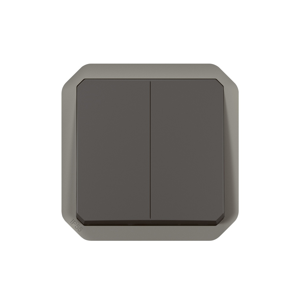 Сериен ключ/бутон механизъм цвят Антрацит IP55 Plexo New Legrand