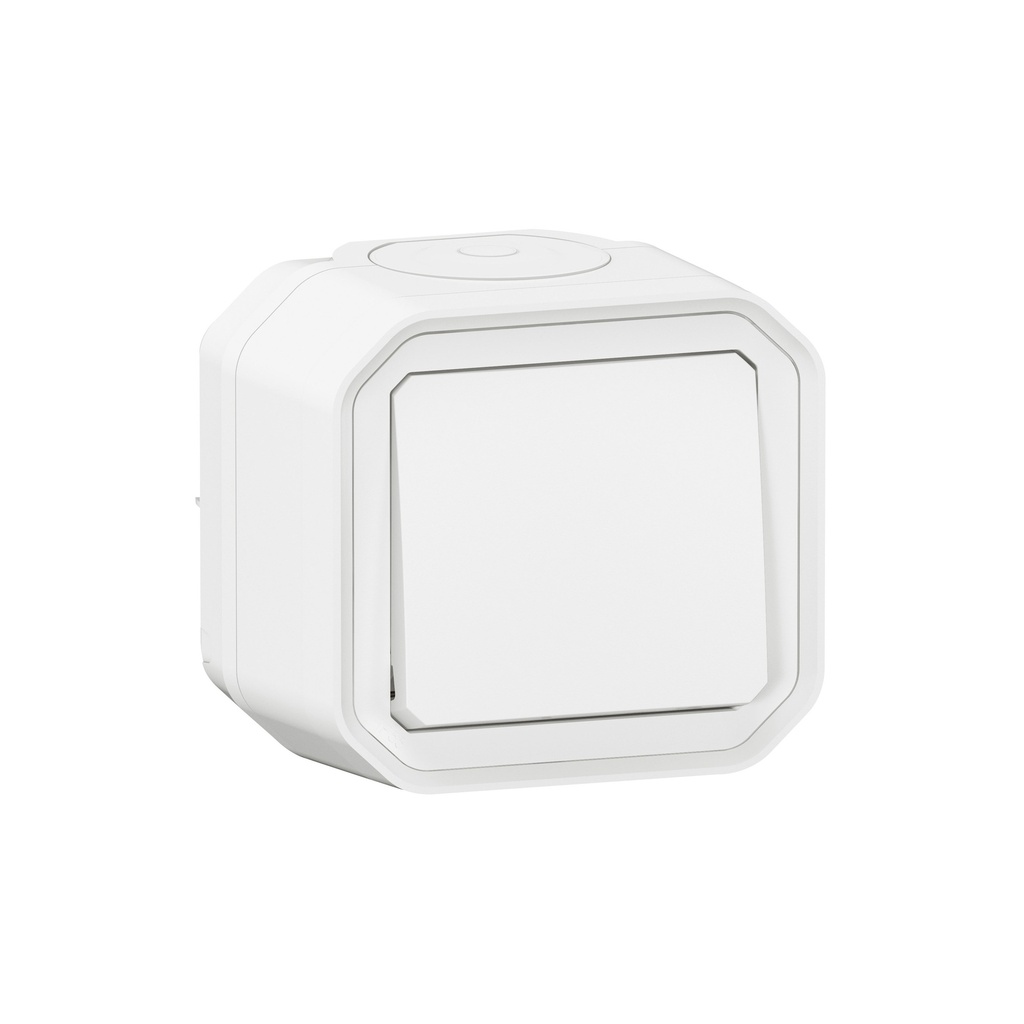 Девиаторен ключ моноблок за открит монтаж цвят Бял IP55 Plexo New Legrand