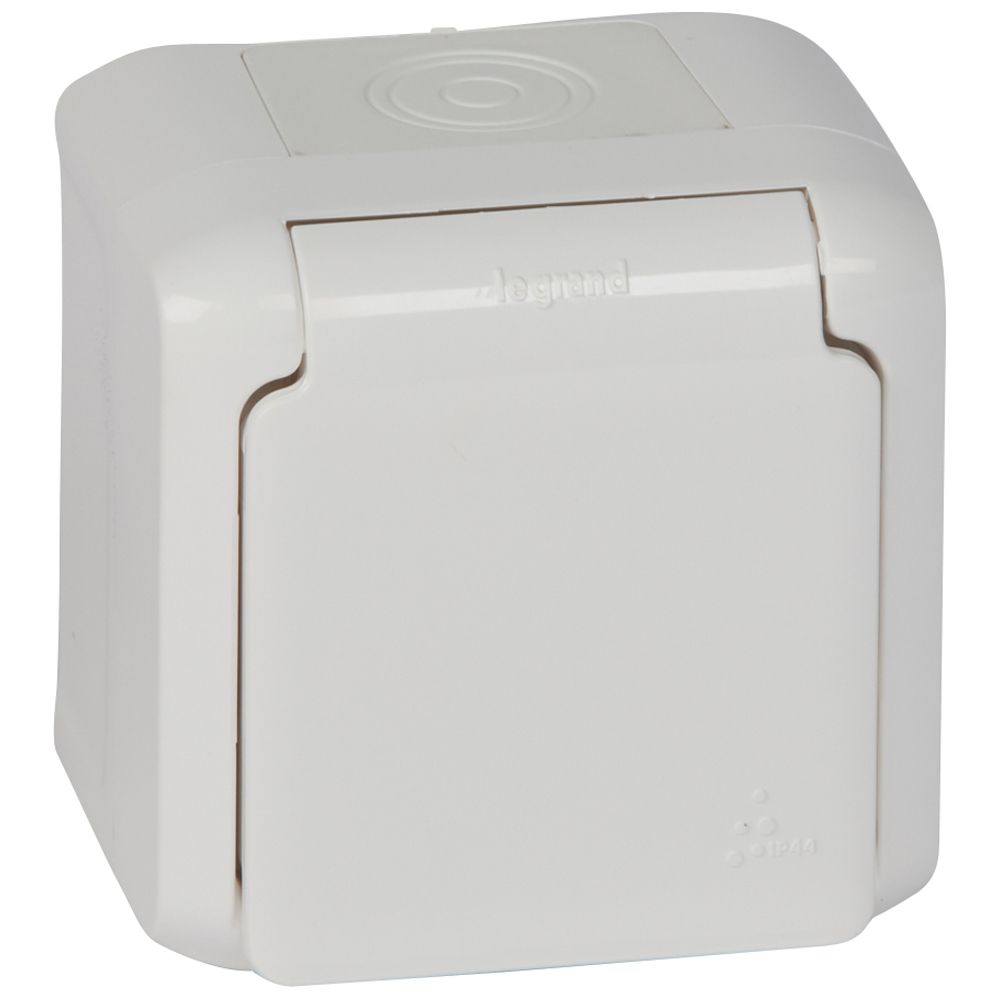 Контакт шуко IP44 открит монтаж цвят Бял Forix Legrand