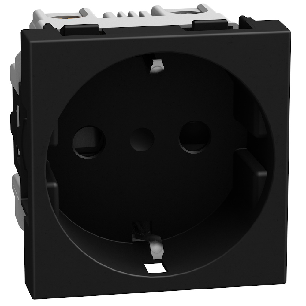 Контакт ШУКО 2P+E 16A с детска защита 2 мод. цвят Графит Light Now Bticino