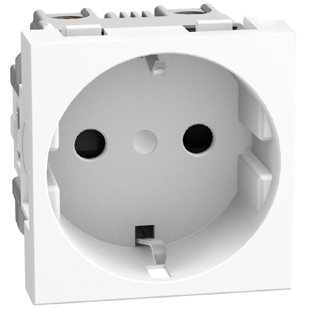 Контакт ШУКО 2P+E 16A с детска защита 2 мод. цвят Бял Light Now Bticino