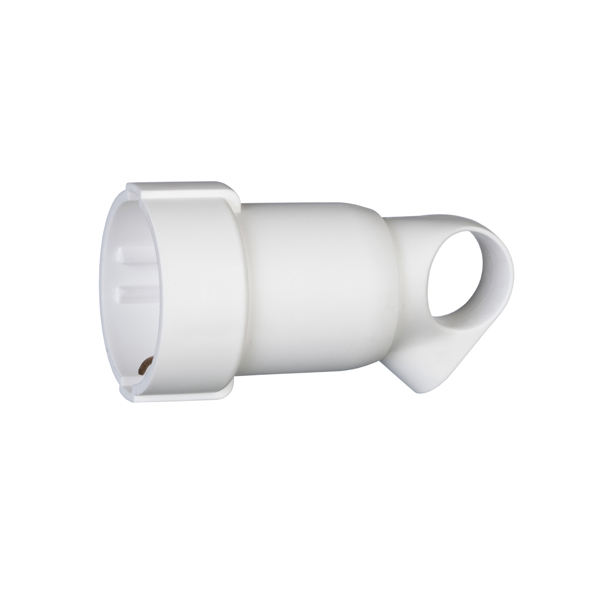 Куплунг бял 2P+Т 16A 250V с ринг Legrand