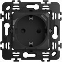 Контакт ШУКО 2P+E 16A + USB тип C 1.5A 7.5W 2 мод. цвят Черен Classia Bticino