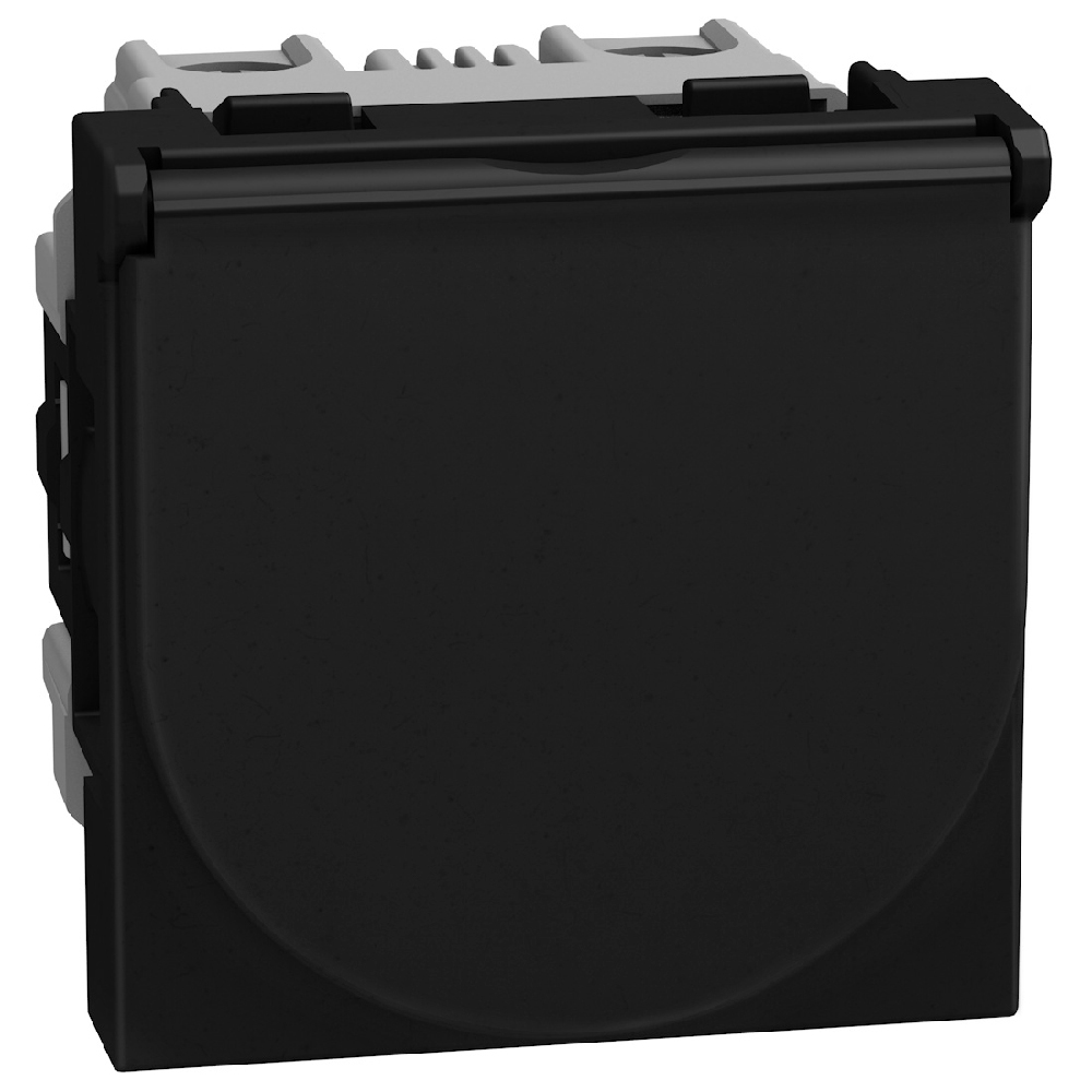 Контакт ШУКО 2P+E 16A с капаче 2 мод. цвят Графит Light Now Bticino