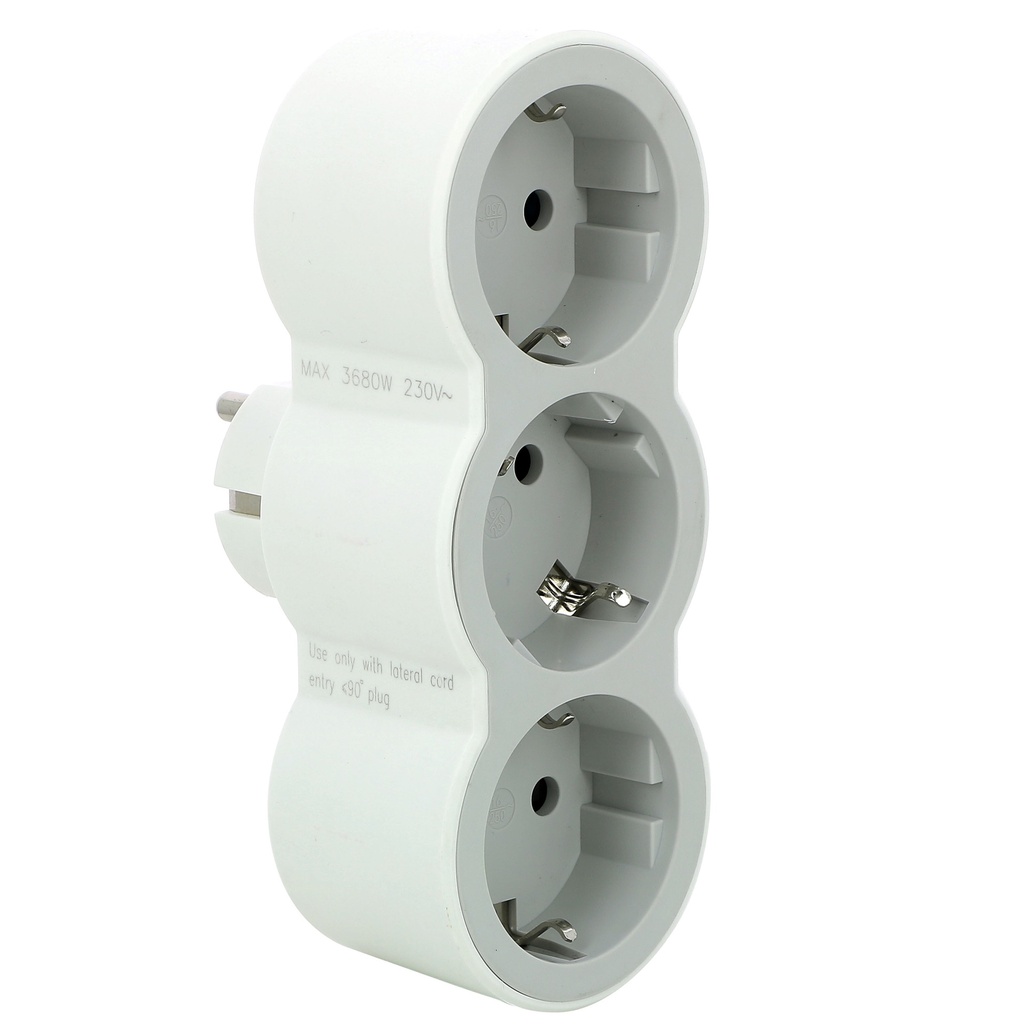 Адаптер за контакт 3х Шуко бял NEW Legrand