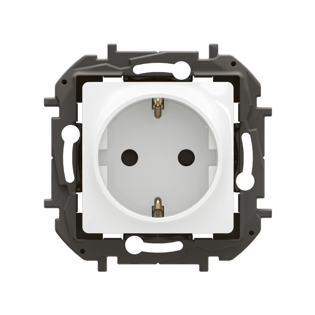 Контакт ШУКО 16A с детска защита цвят Бял Niloe New Legrand