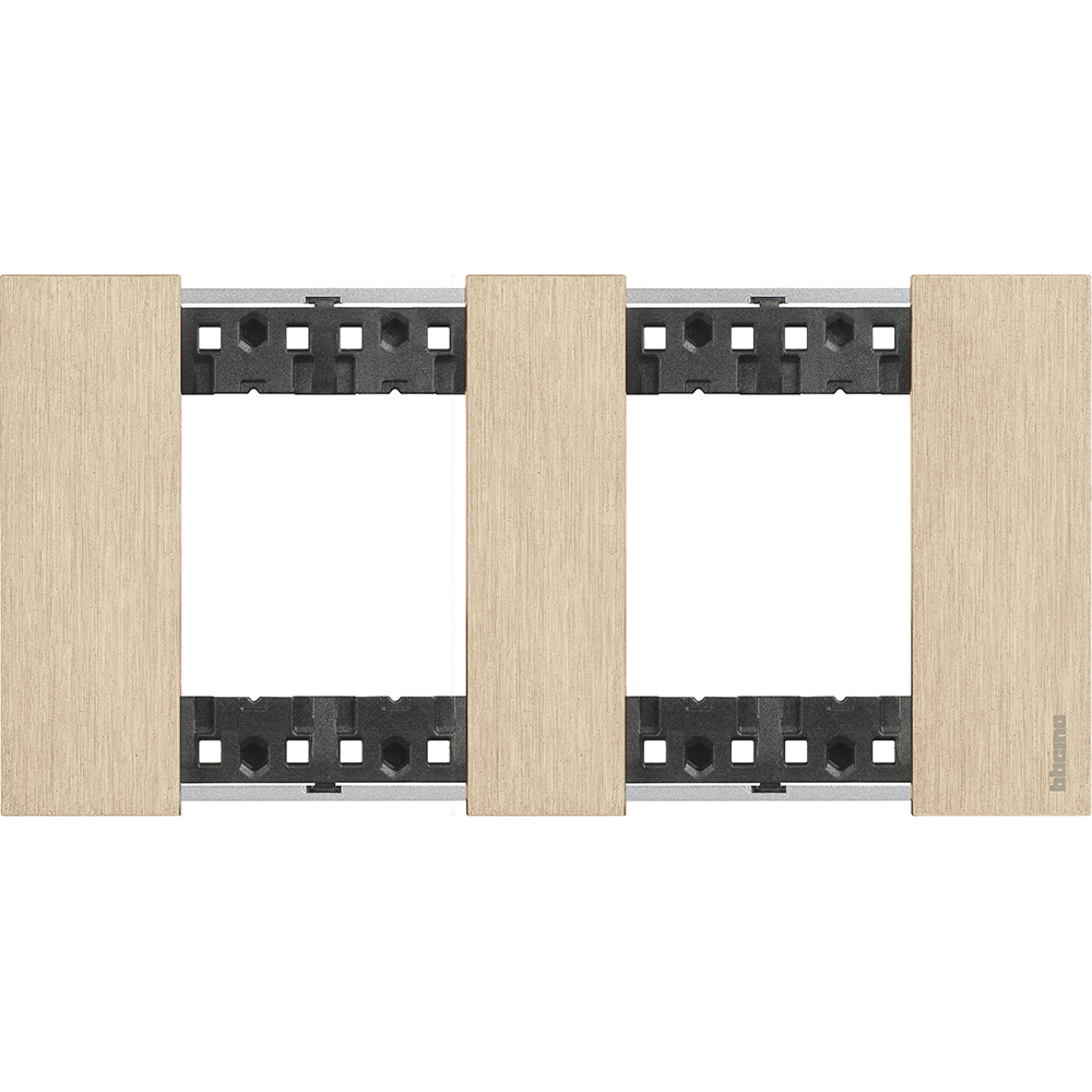 Рамка 2x2 мод. метална цвят Злато (Gold) Living Now Bticino