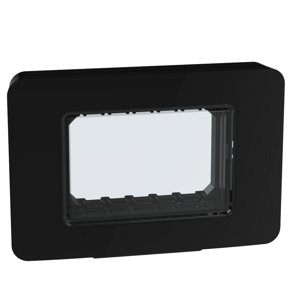 Лицева рамка + носеща IP55 3 мод. цвят Графит Light Now Bticino