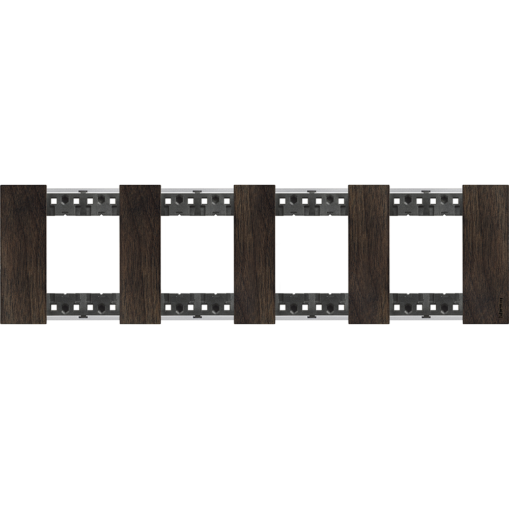Рамка 4x2 мод. дървена цвят Орех (Walnut) Living Now Bticino