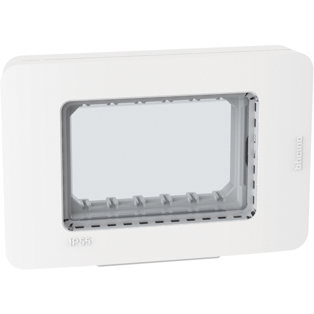 Лицева рамка + носеща IP55 3 мод. цвят Бял Light Now Bticino