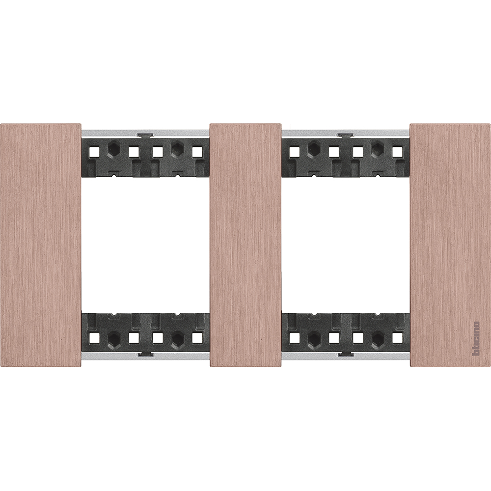 Рамка 2x2 мод. метална цвят Мед (Copper) Living Now Bticino
