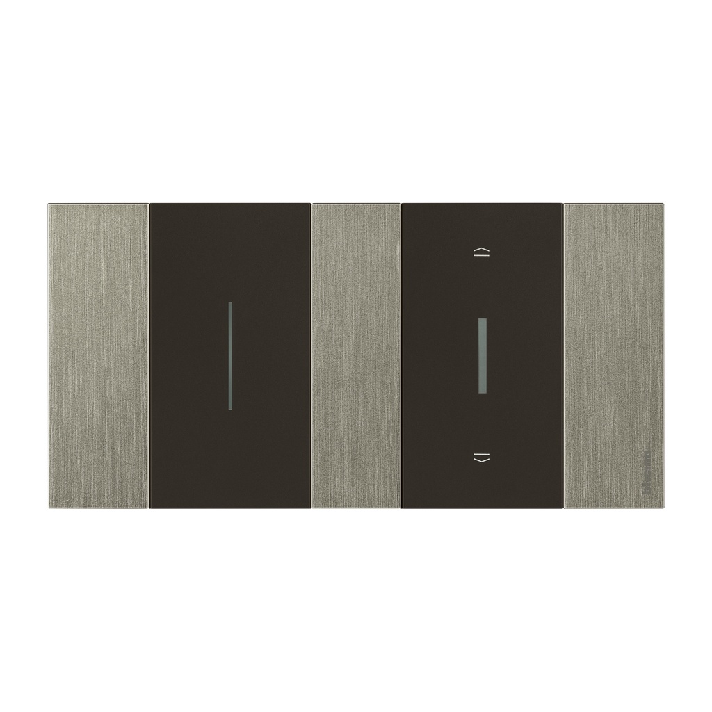 Рамка 2x2 мод. метална цвят Стомана (Steel) Living Now Bticino