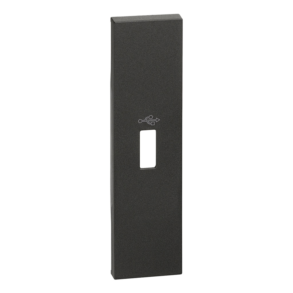 Лицев панел за USB розетка тип A за данни 1 мод. цвят Черен Living Now Bticino