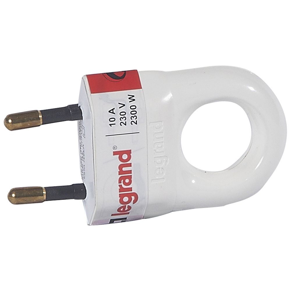 Щепсел бял 2P 10А 250V /30бр/ Legrand
