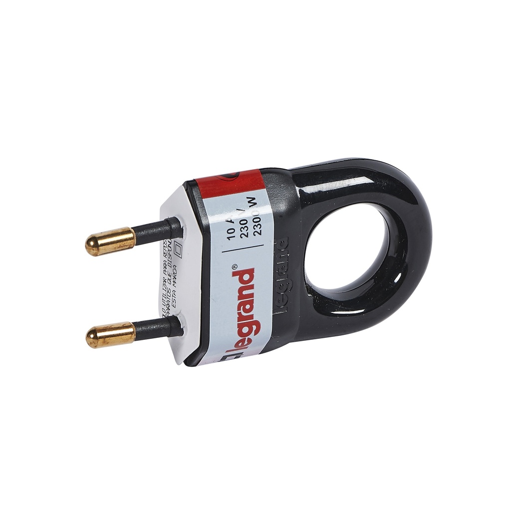Щепсел черен 2P 10А 250V /30бр/ Legrand