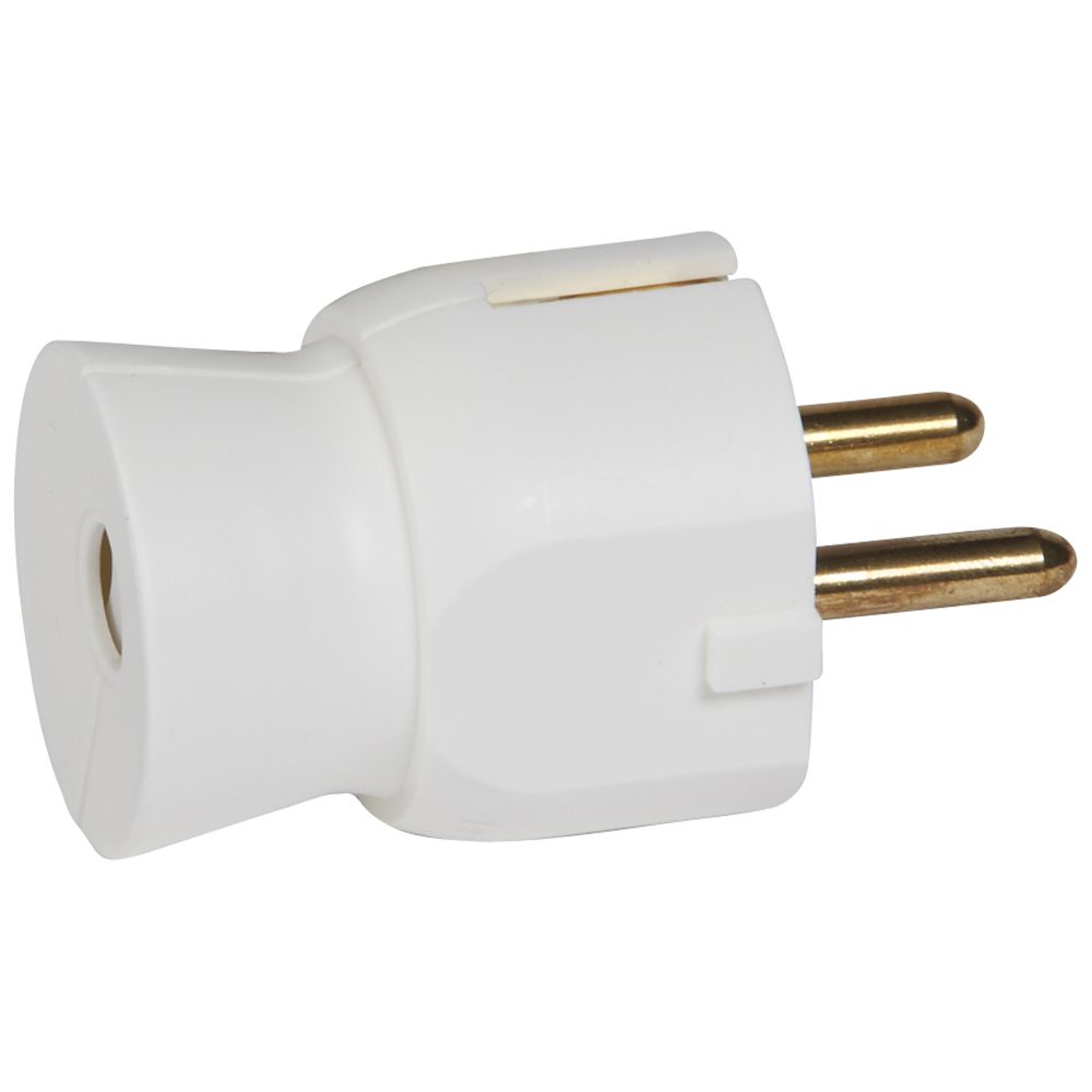 Щепсел бял 2P+Т 16A 250V /25бр/ Legrand