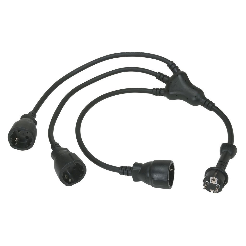 Разклонител 3х Шуко 0.6м метра гумиран кабел Octopus IP44 Legrand