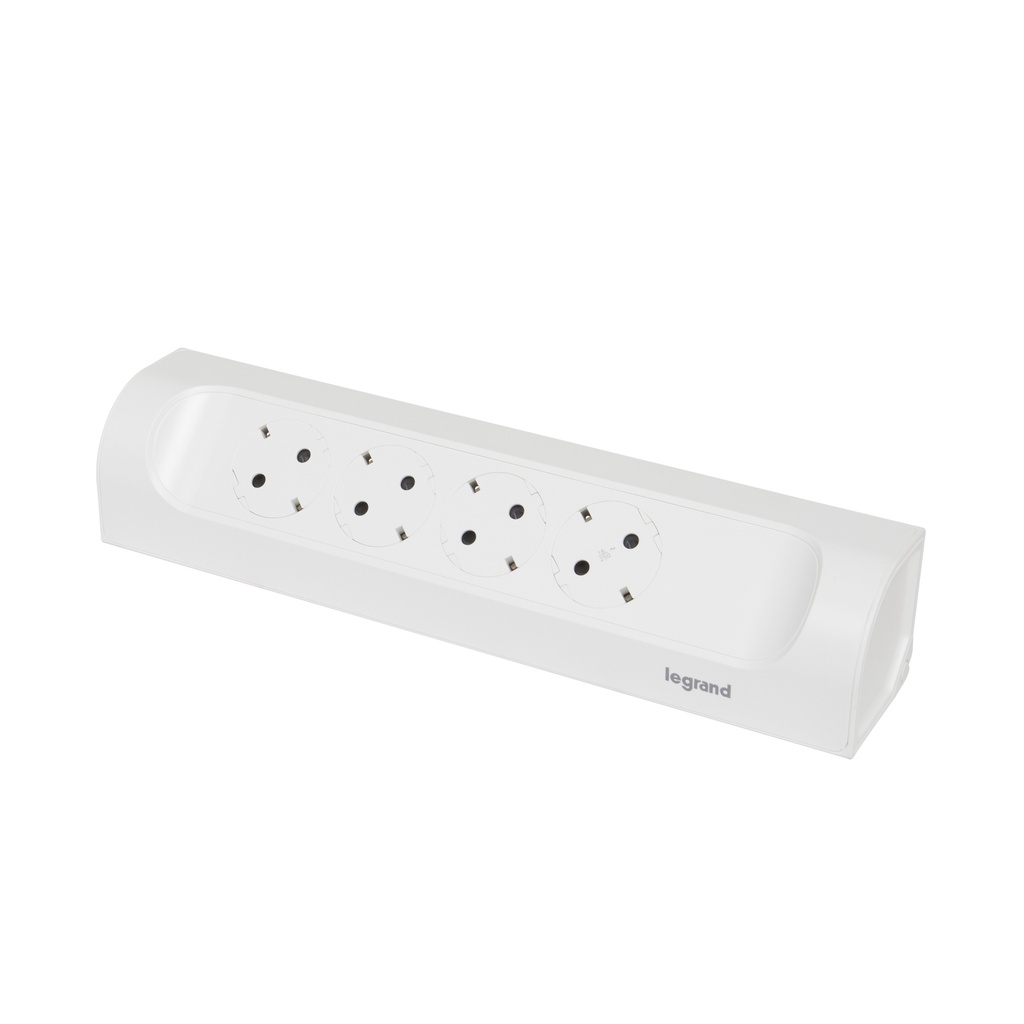 Разклонител ъглов бял 4x2P+E без кабел Corner NEW Legrand