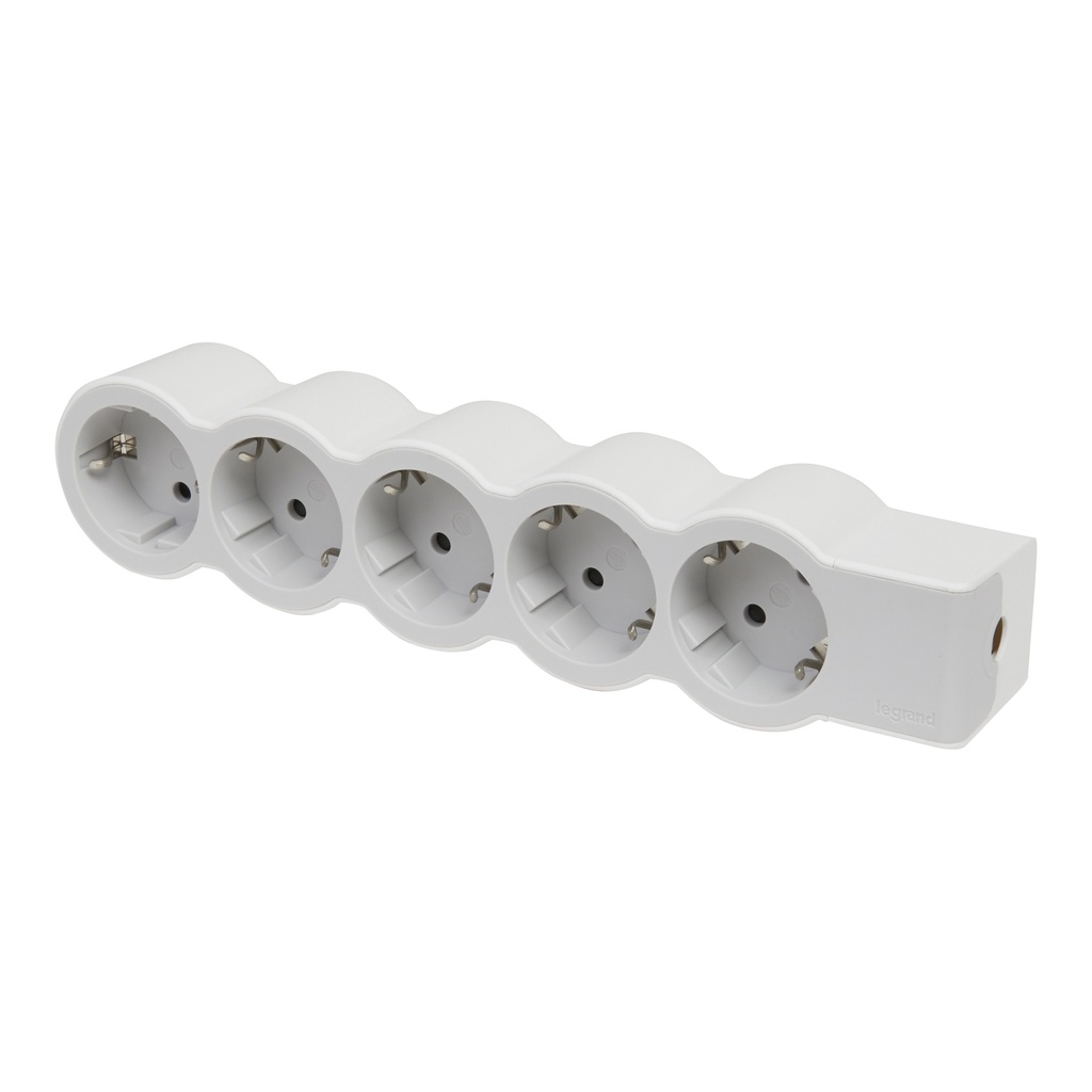 Разклонител БЯЛ 5x2P+E без кабел Standard NEW Legrand