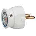 Щепсел бял плосък без заземяване Slim 16A /15бр/ Legrand