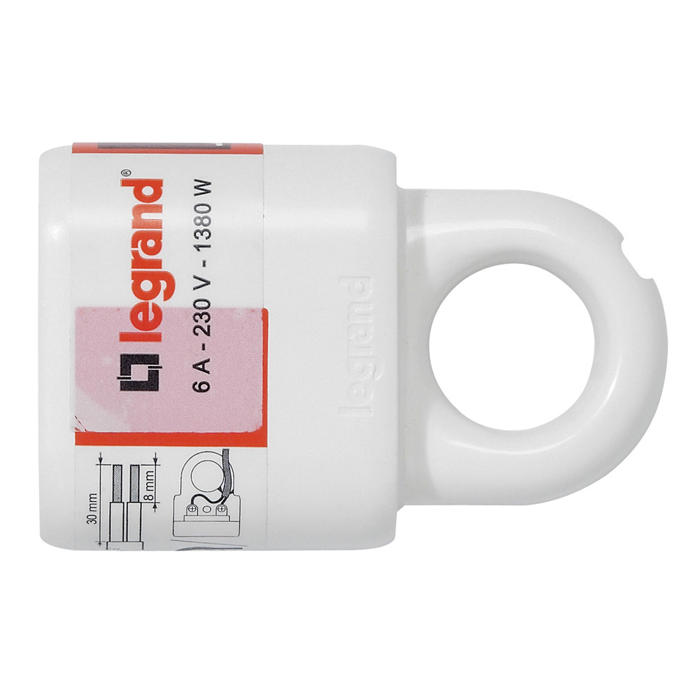Куплунг бял 2P 6A 250V /15бр/ Legrand