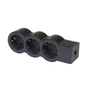 Разклонител ЧЕРЕН 3x2P+E без кабел Standard NEW Legrand