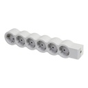 Разклонител БЯЛ 6x2P+E без кабел Standard NEW Legrand