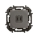 Розетка 2хUSB за зареждане тип C 3A 15W цвят Сив Niloe New Legrand
