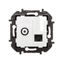 Розетка TV тип F конектор + RJ45 UTP cat.6 цвят Бял Niloe New Legrand