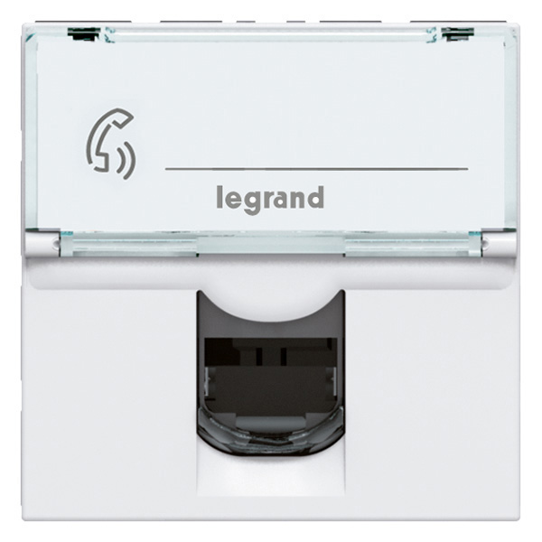 Розетка RJ11 2 мод. цвят бял Mosaic Legrand